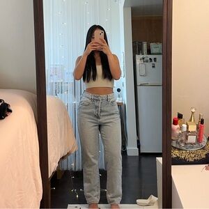 pacsun light wash high rise high waisted straight jeans